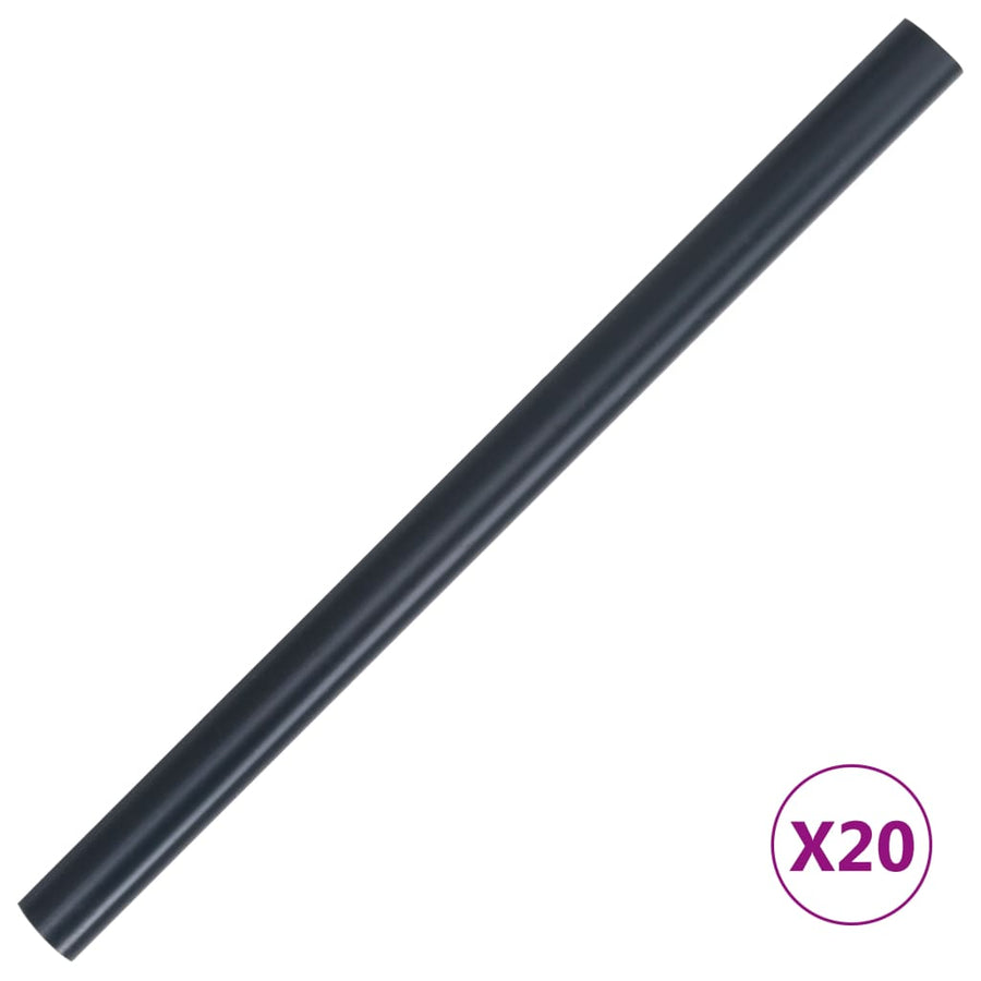 Tuinscherm 35x0,19 m PVC mat donkergrijs 35 x 0.19 m Donkergrijs