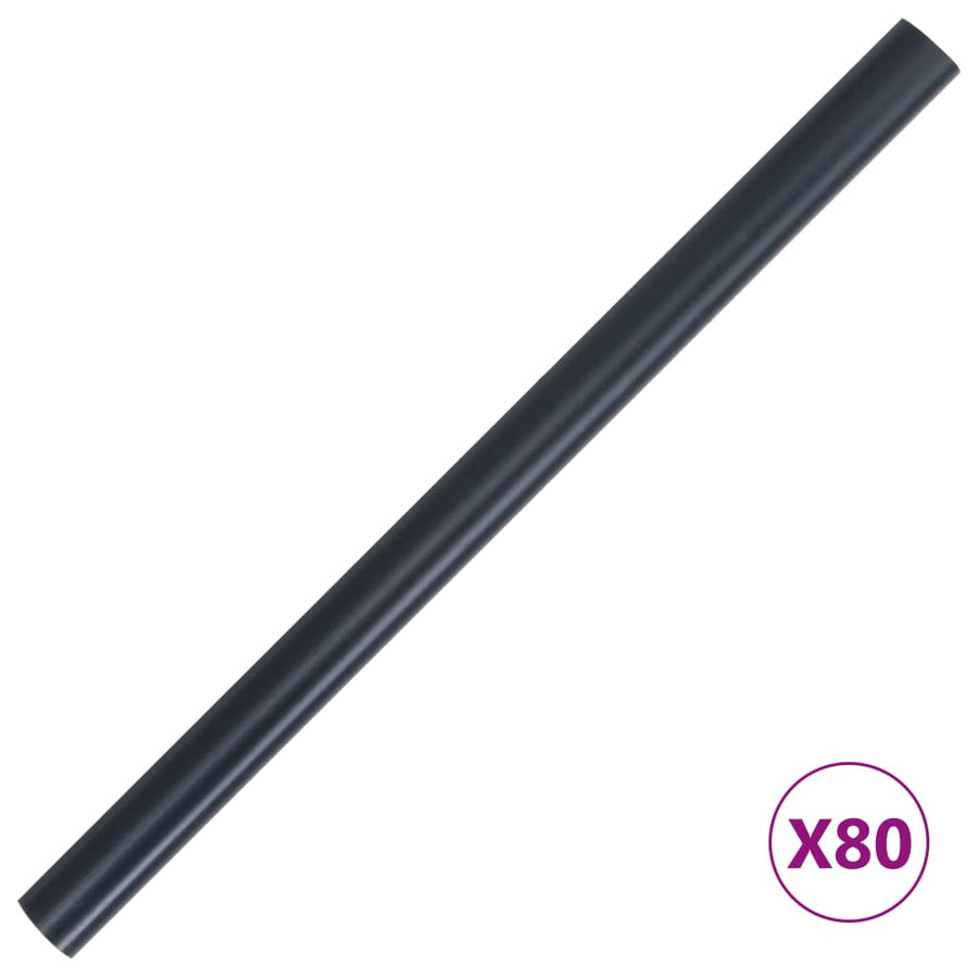 Tuinschermen 4 st 35x0,19 m PVC mat donkergrijs 140 x 0.19 m Donkergrijs