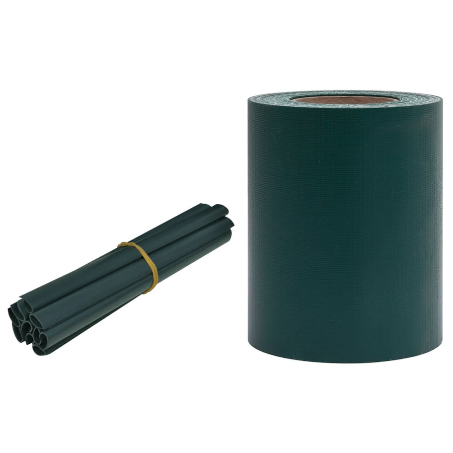Tuinscherm 35x0,19 m PVC matgroen 35 x 0.19 m matte green