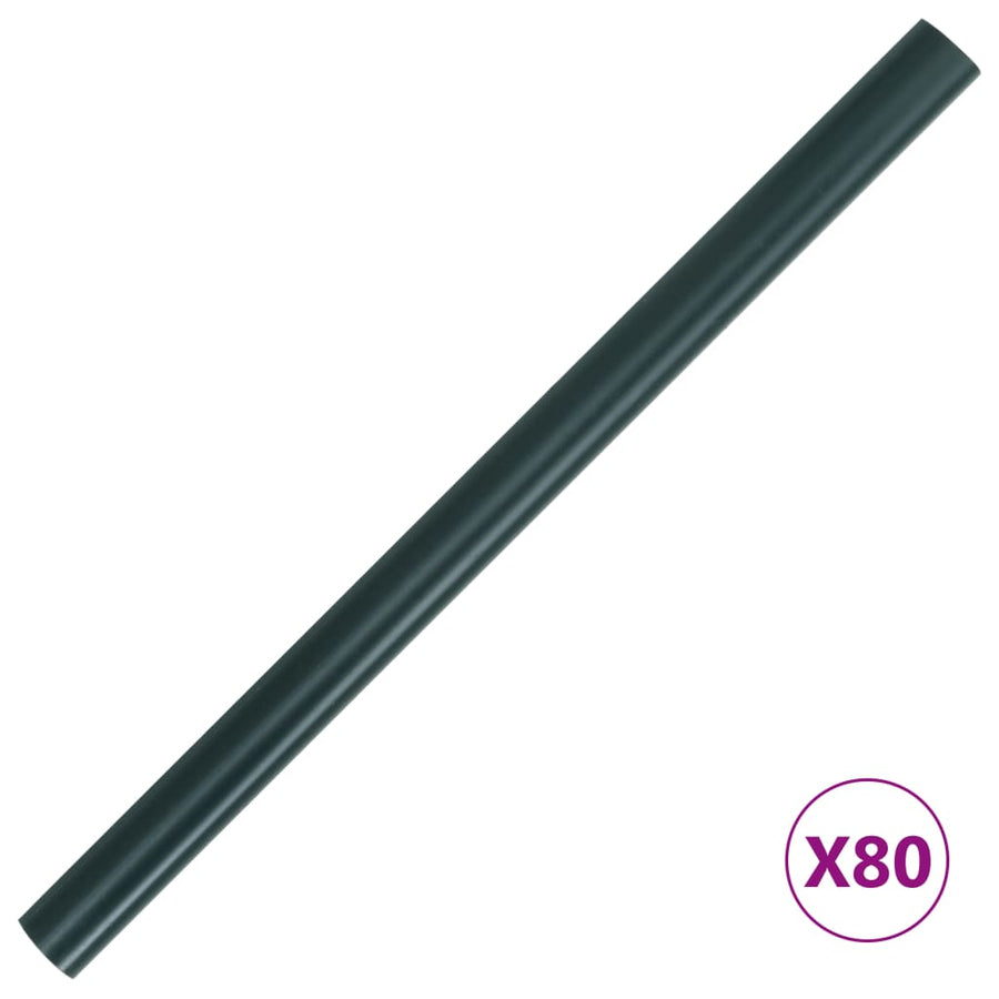 Tuinschermen 4 st 35x0,19 m PVC matgroen 140 x 0.19 m matte green