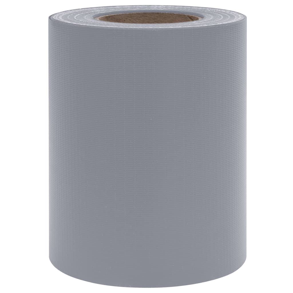 Tuinscherm 35x0,19 m PVC mat lichtgrijs 35 x 0.19 m matte light grey