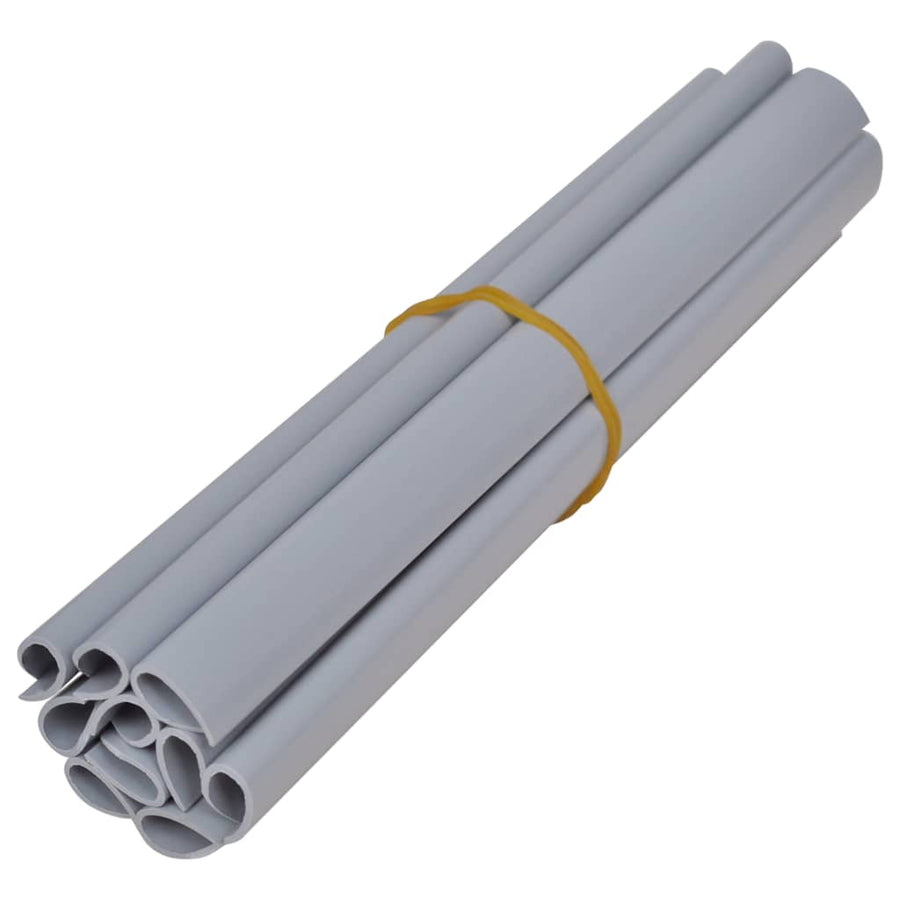 Tuinscherm 35x0,19 m PVC mat lichtgrijs 35 x 0.19 m matte light grey