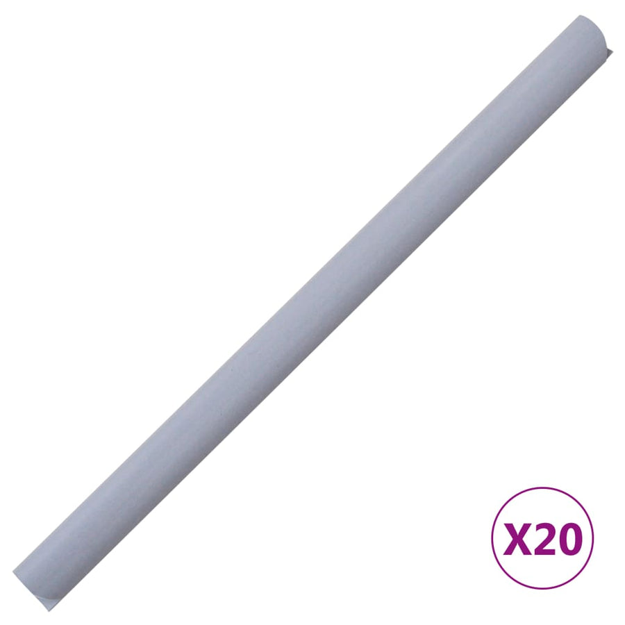 Tuinscherm 35x0,19 m PVC mat lichtgrijs 35 x 0.19 m matte light grey