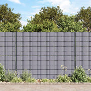 Tuinscherm 35x0.19 m PVC mat grijs