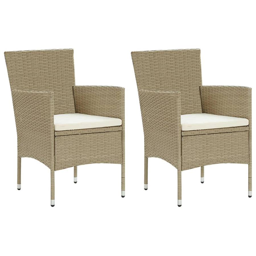 Tuinstoelen Poly Rattan Beige