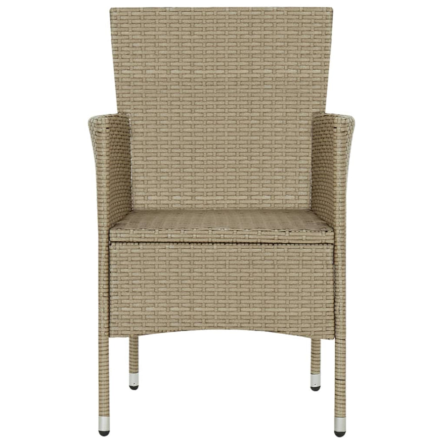 Tuinstoelen Poly Rattan Beige
