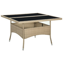 Tuintafel Poly Rattan En Glas Beige