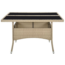 Tuintafel Poly Rattan En Glas Beige