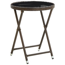 Salontafel 60 Cm Poly Rattan En Gehard Bruin Glas