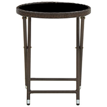 Salontafel 60 Cm Poly Rattan En Gehard Bruin Glas