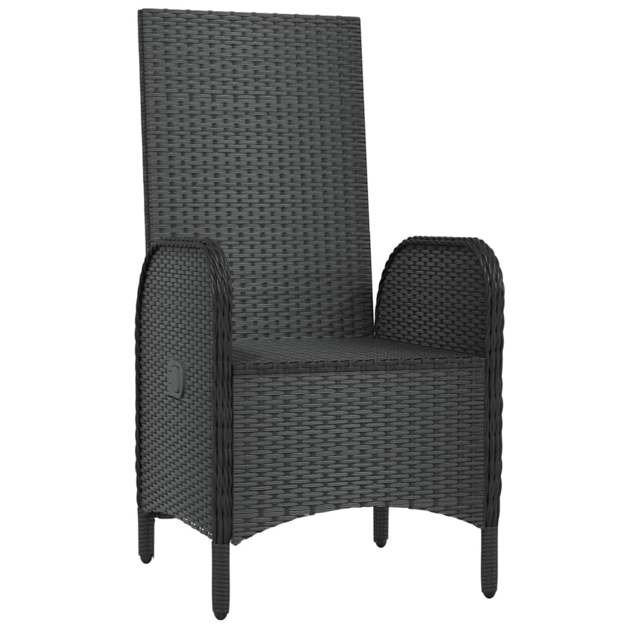 Tuinstoelen Poly Rattan Zwart