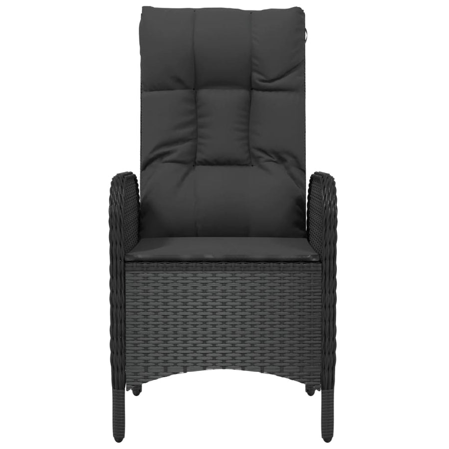 Tuinstoelen Poly Rattan Zwart