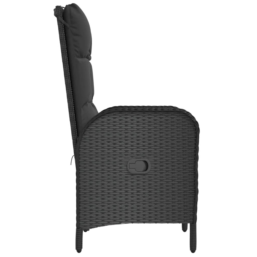 Tuinstoelen Poly Rattan Zwart