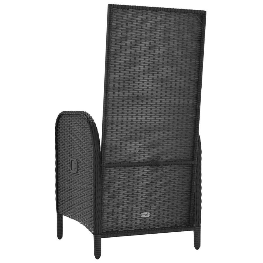 Tuinstoelen Poly Rattan Zwart