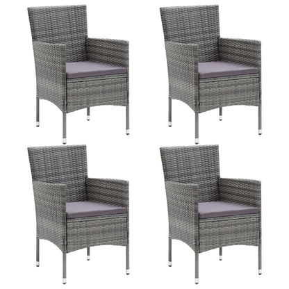 Tuinstoelen Poly Rattan Grijs