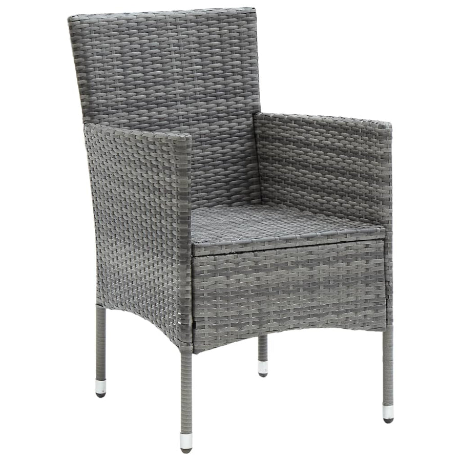 Tuinstoelen Poly Rattan Grijs