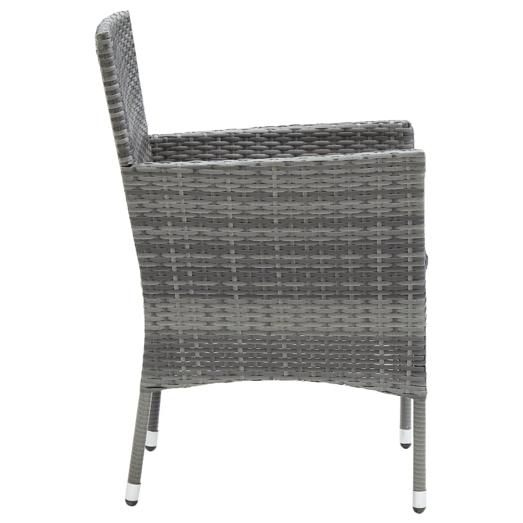 Tuinstoelen Poly Rattan Grijs