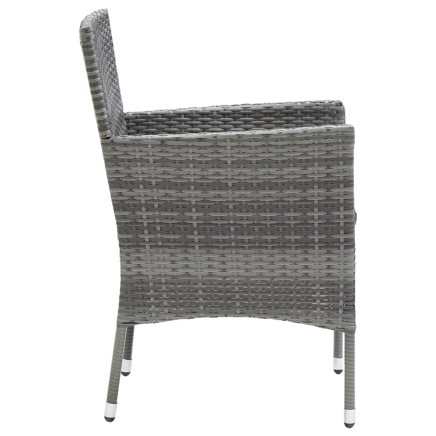 Tuinstoelen Poly Rattan Grijs