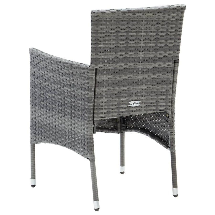 Tuinstoelen Poly Rattan Grijs