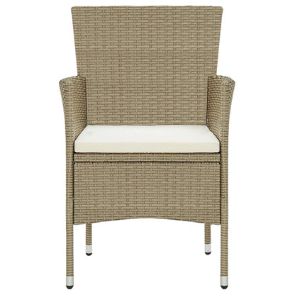 Tuinstoelen Poly Rattan Beige