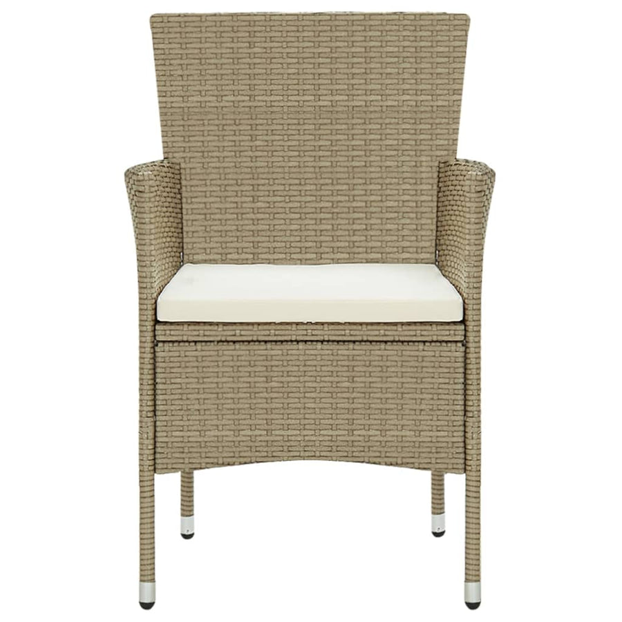 Tuinstoelen Poly Rattan Beige