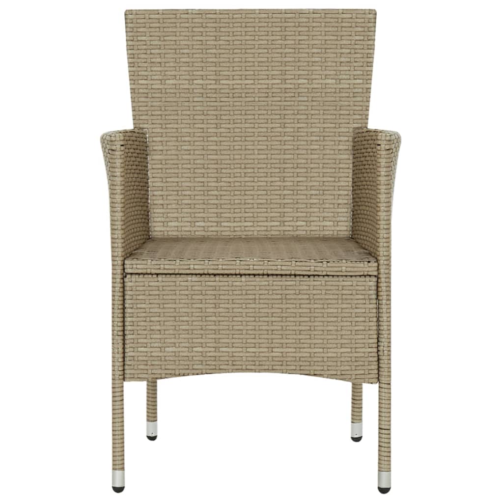 Tuinstoelen Poly Rattan Beige
