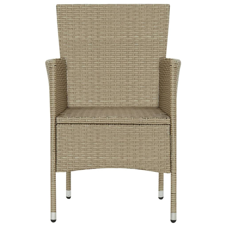Tuinstoelen Poly Rattan Beige