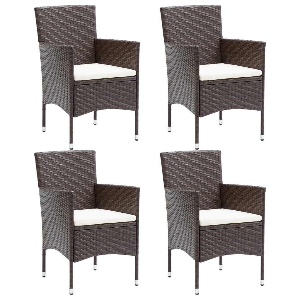 Tuinstoelen Poly Rattan Bruin