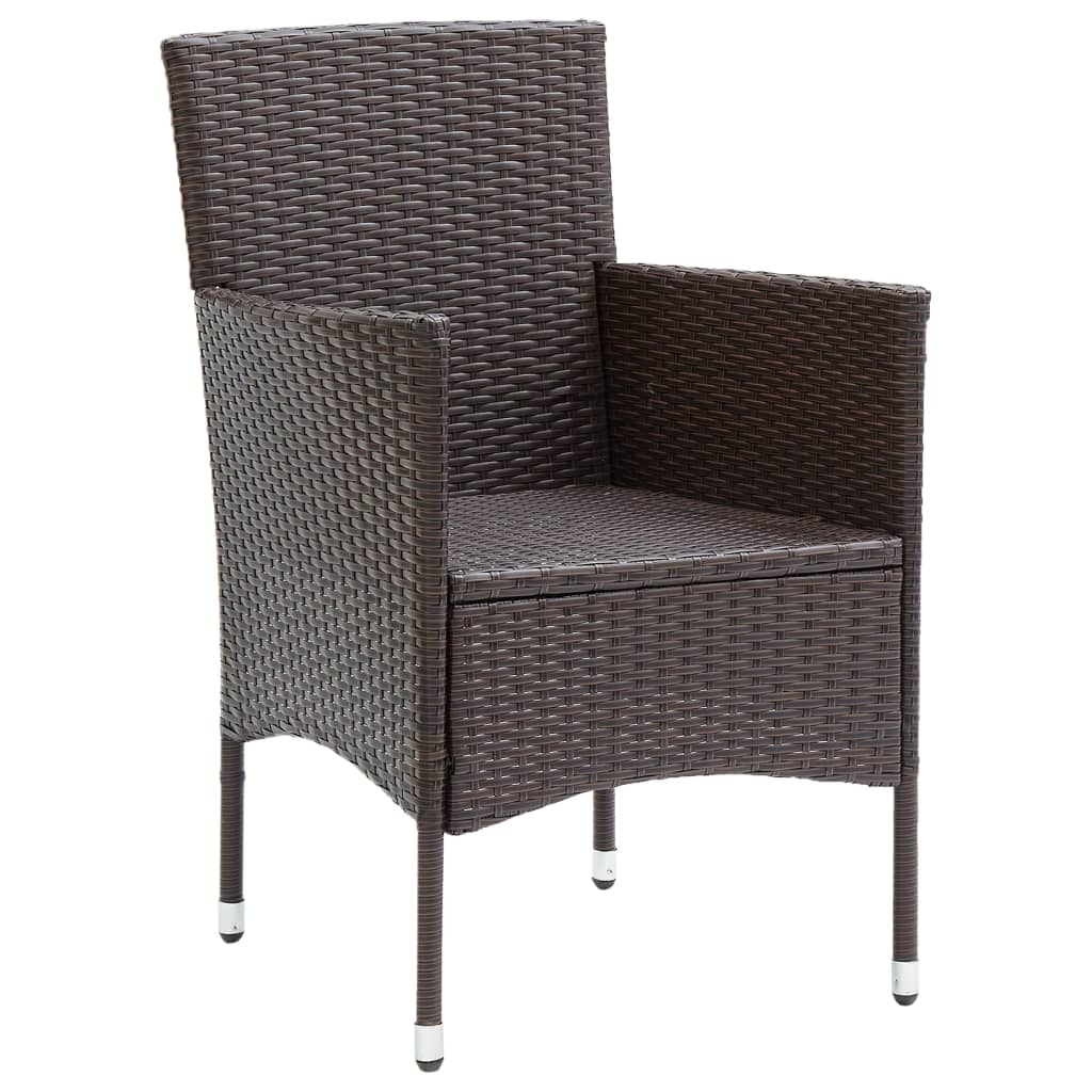 Tuinstoelen Poly Rattan Bruin