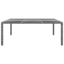 Tuintafel 200X50X75 Cm Gehard Glas En Poly Rattan Grijs