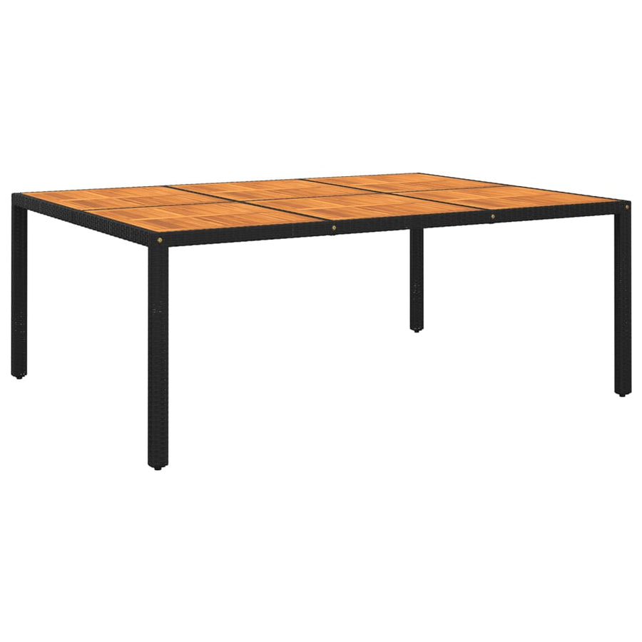 Tuintafel 200X150X75 Cm Acaciahout En Poly Rattan Grijs
