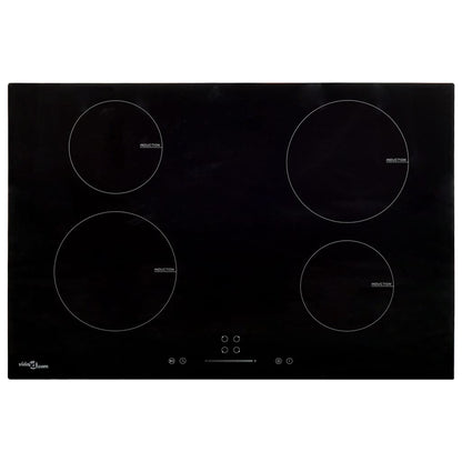 Inductiekookplaat 4 Zones Aanraakbediening Glas 77 cm 7000 w