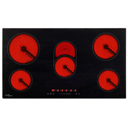 Keramische Kookplaat 5 Kookzones Aanraakbediening 77 cm 8500 w