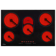 Keramische Kookplaat 5 Kookzones Aanraakbediening 90 cm 8500 w