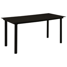 Tuintafel Staal En Glas Zwart 150 x 80 x 74 cm