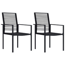 Tuinstoelen Pvc-Rattan Zwart 2