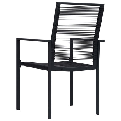Tuinstoelen Pvc-Rattan Zwart 2