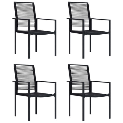 Tuinstoelen Pvc-Rattan Zwart 4