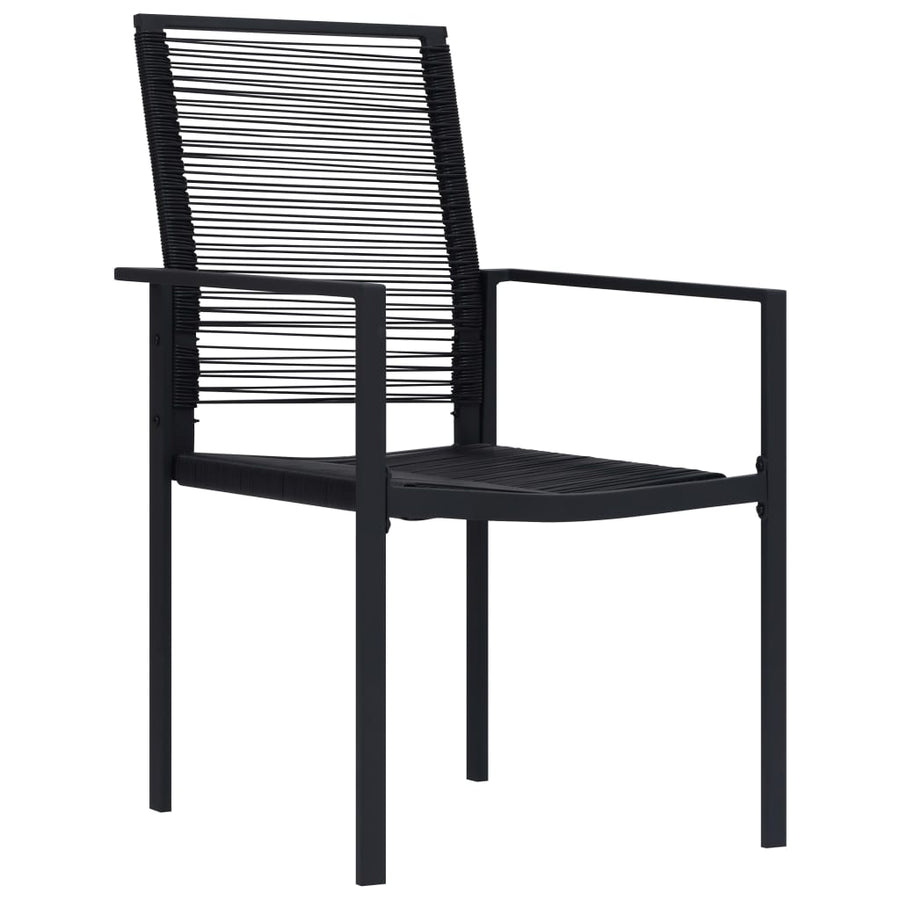 Tuinstoelen Pvc-Rattan Zwart 4
