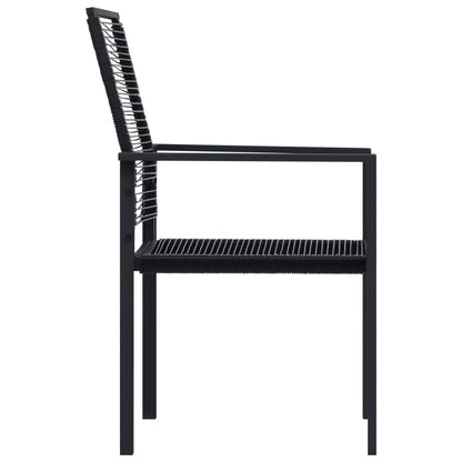 Tuinstoelen Pvc-Rattan Zwart 4