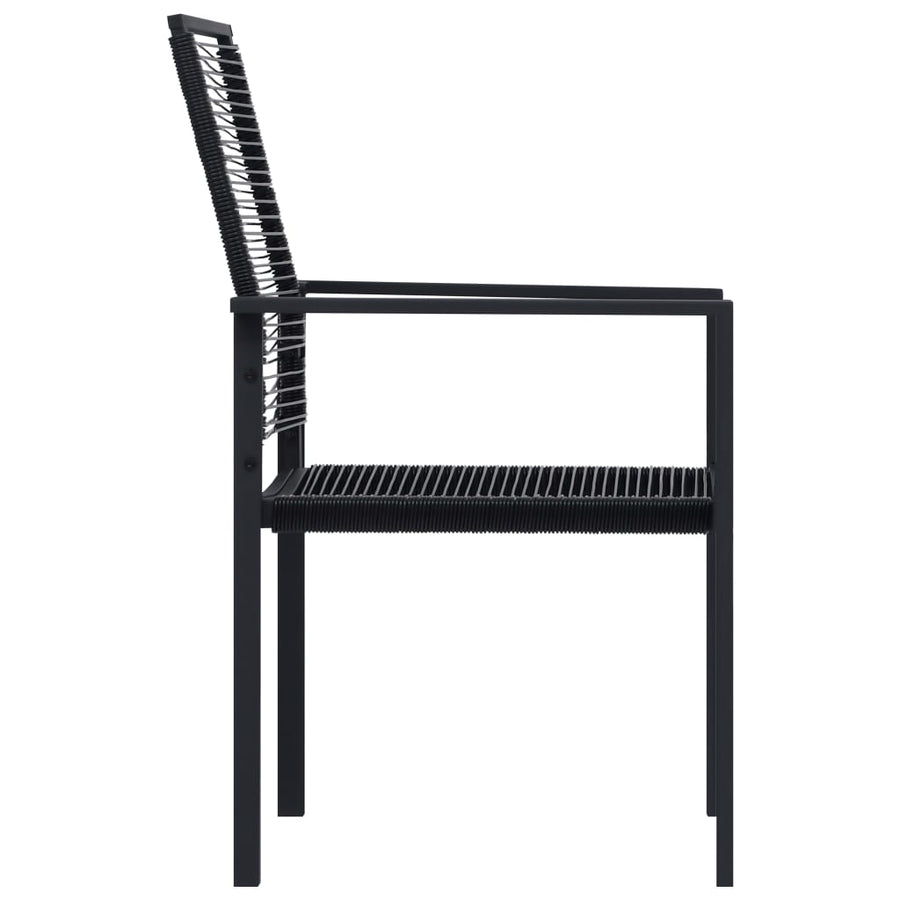 Tuinstoelen Pvc-Rattan Zwart 4