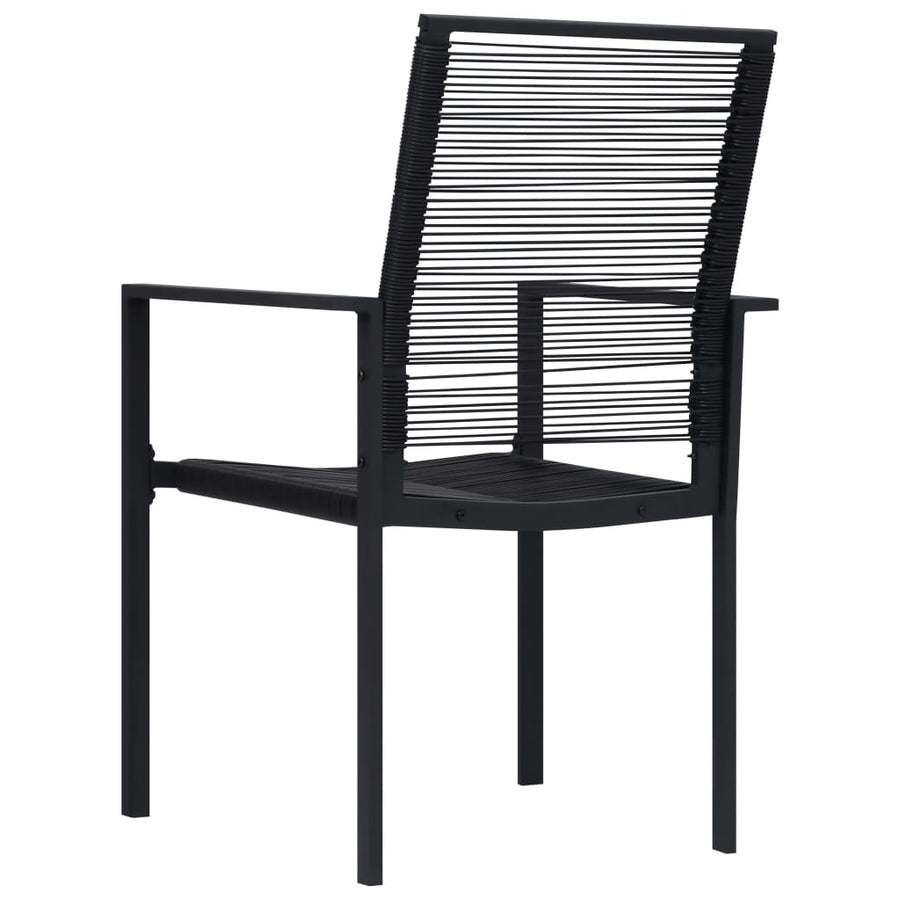 Tuinstoelen Pvc-Rattan Zwart 4