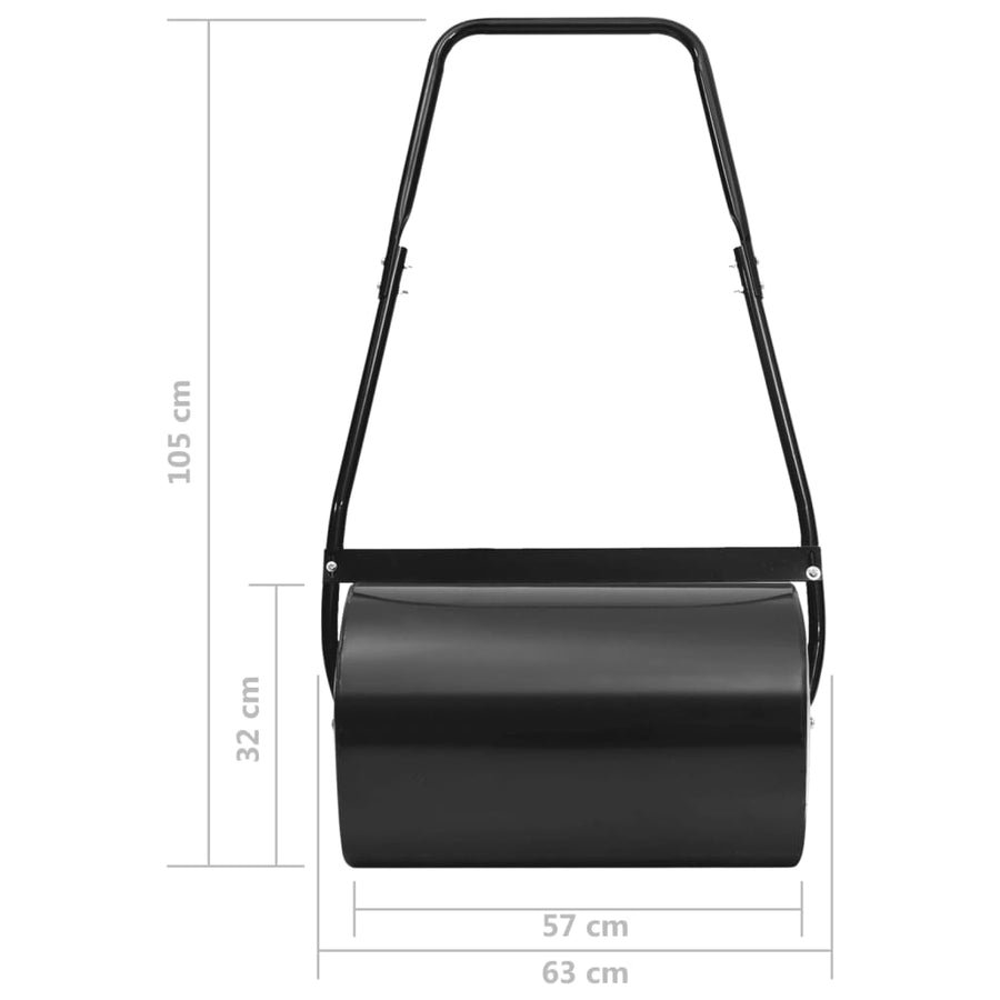 Gazonroller 50 L 63 Cm Zwart