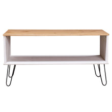 Salontafel New York grenenhout wit en lichthoutkleurig