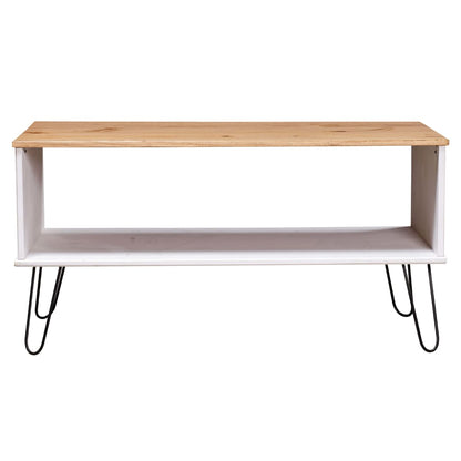 Salontafel New York grenenhout wit en lichthoutkleurig