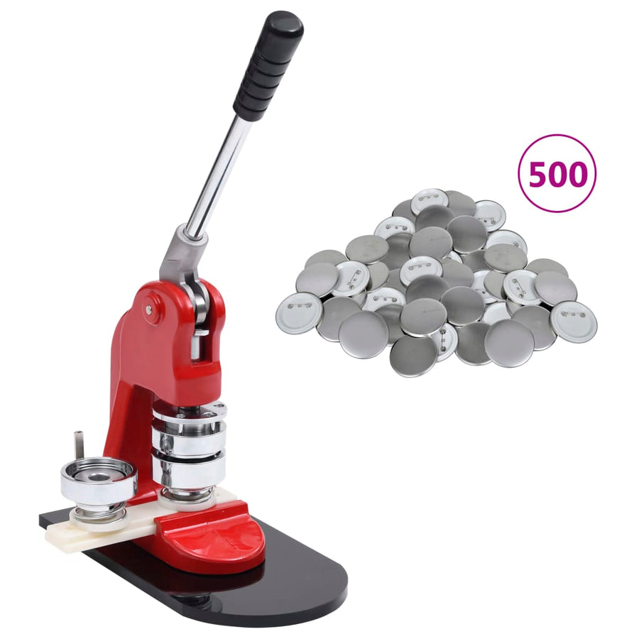 Buttonmachine Met 500 St Buttononderdelen 25 mm Met buttononderdeel
