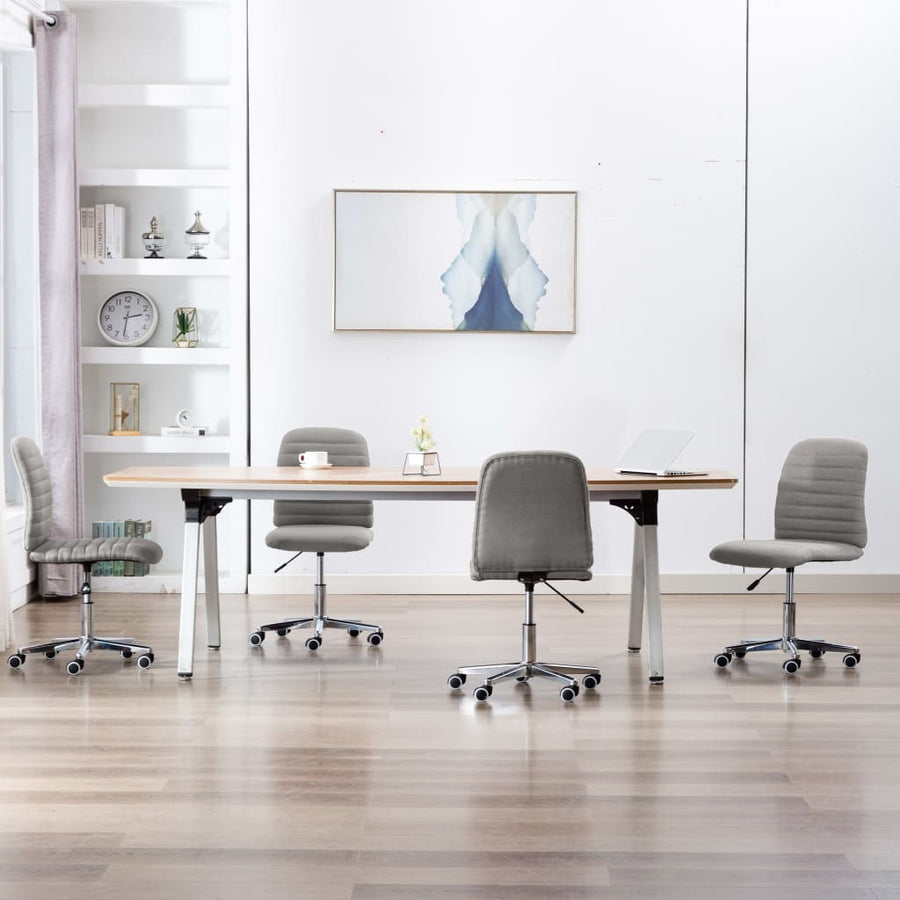 Eetkamerstoelen Stof 4 Lichtgrijs