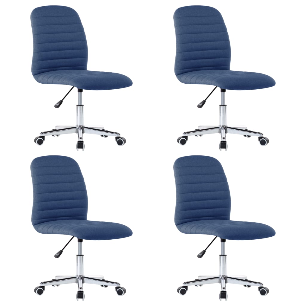 Eetkamerstoelen Stof 4 Blauw