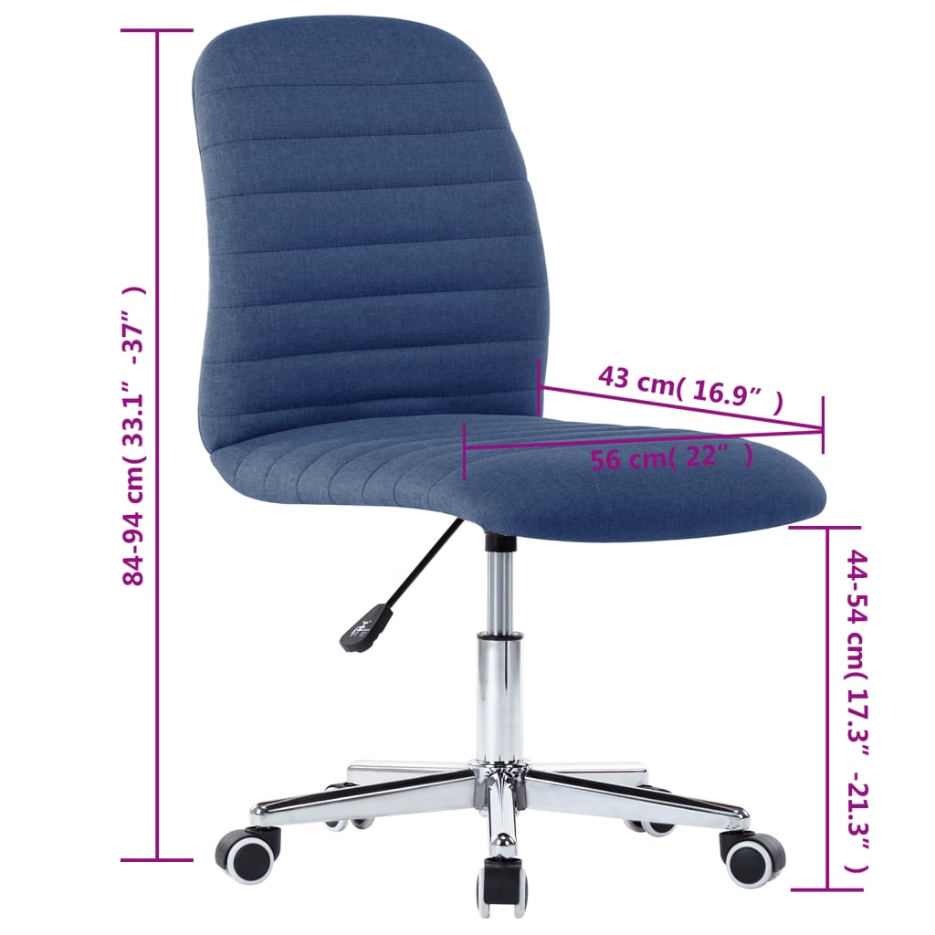 Eetkamerstoelen Stof 4 Blauw