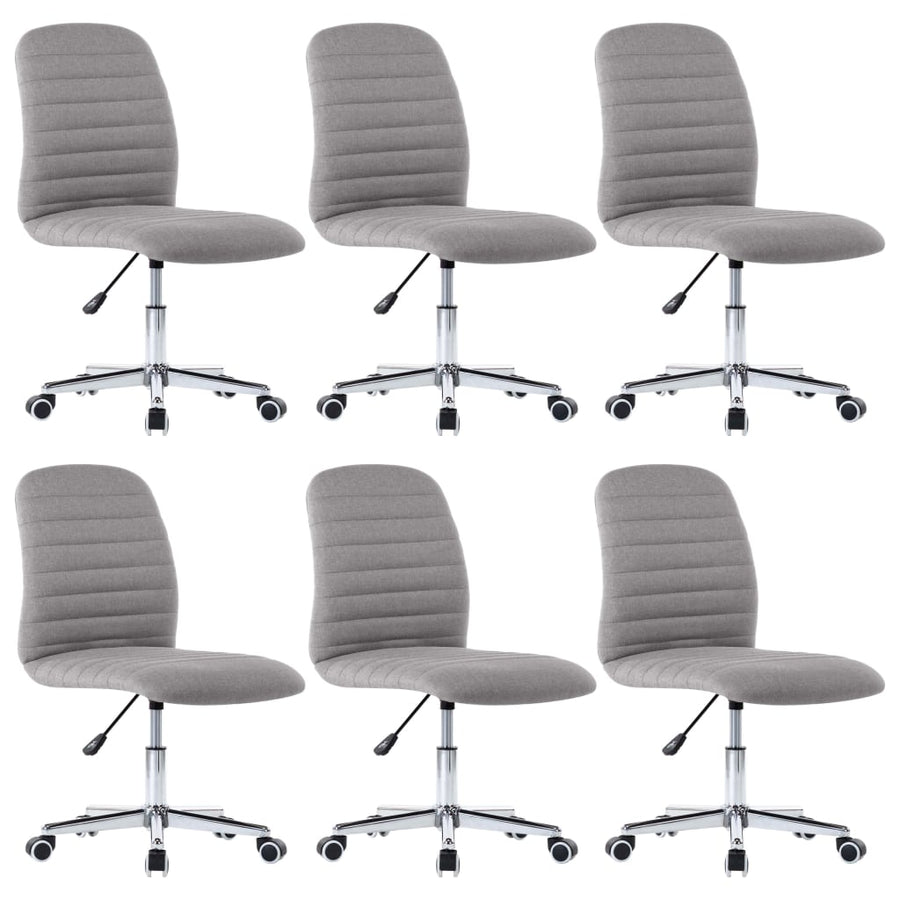 Eetkamerstoelen Stof 6 Lichtgrijs